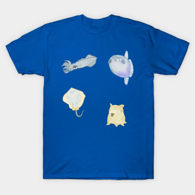 Sea creature medley T-Shirt by isarol